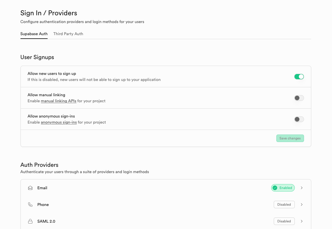 Authentication Dashboard Screenshot