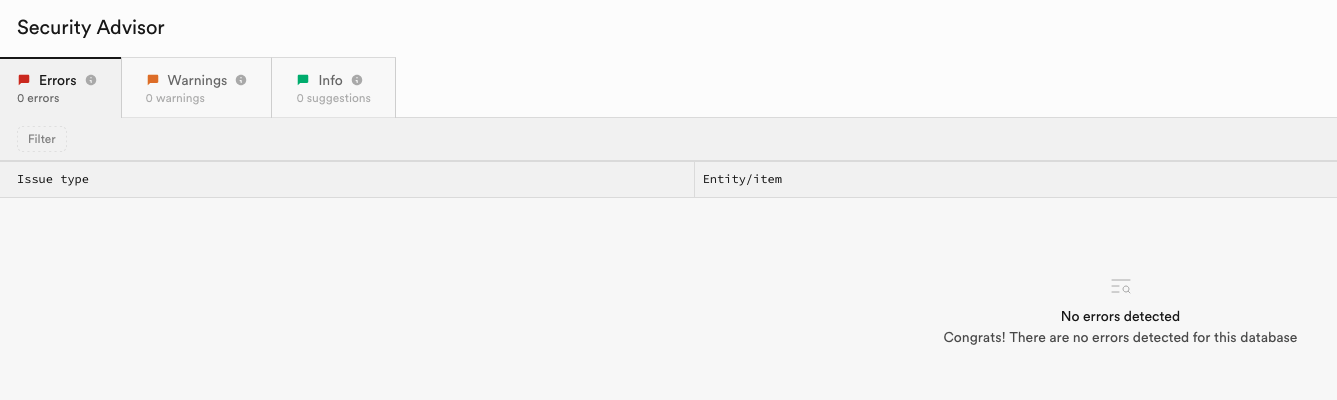 Security Advisor Screenshot